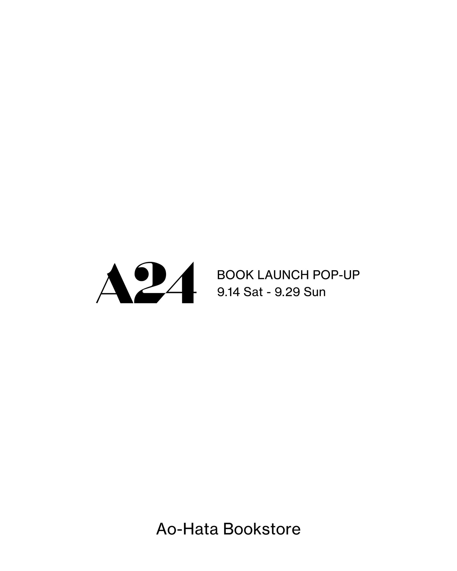 A24 BOOK LAUNCH POP-UP