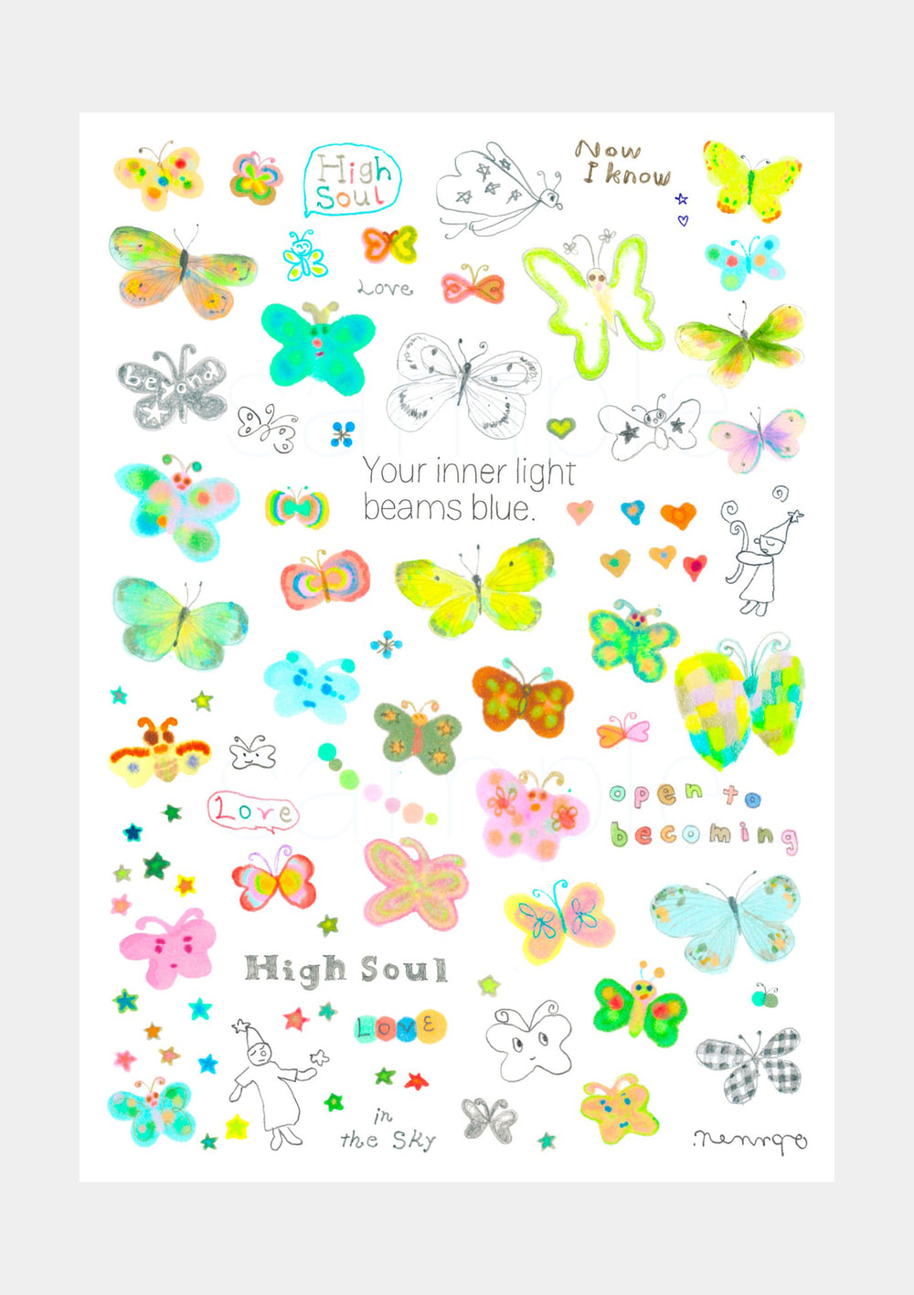 Tattoo Sticker: Fluttering Heart (Key)