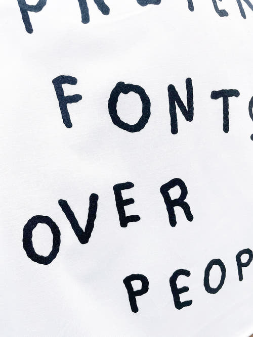 I Prefer Fonts Tote by Stefan Marx