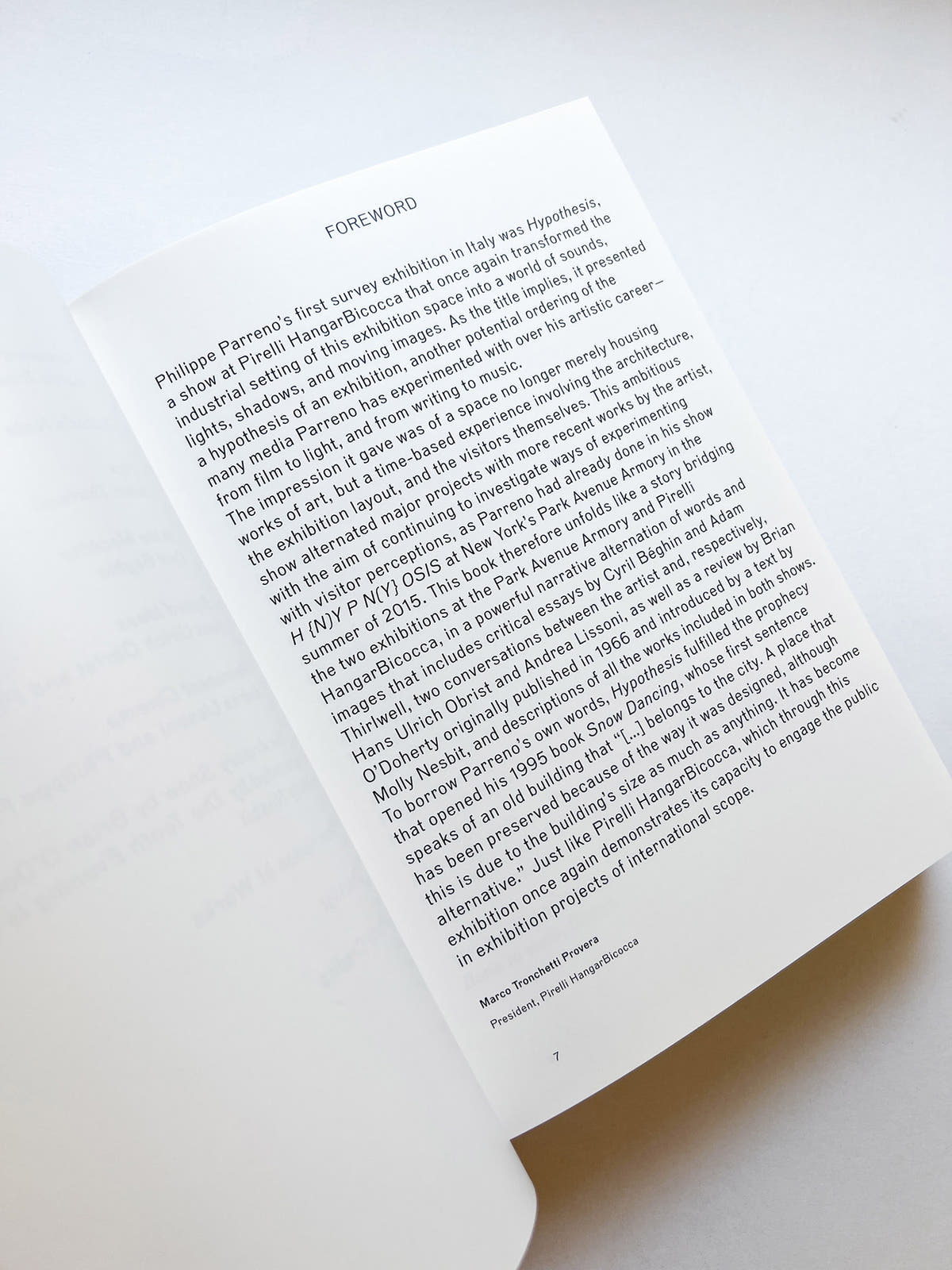 (H {N)Y P N(Y} OSIS  HYPOTHESIS / Philippe Parreno