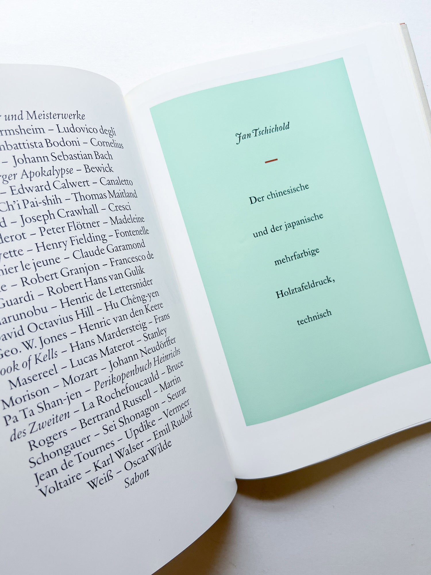 Leben und Werk des Typographen Jan Tschichold