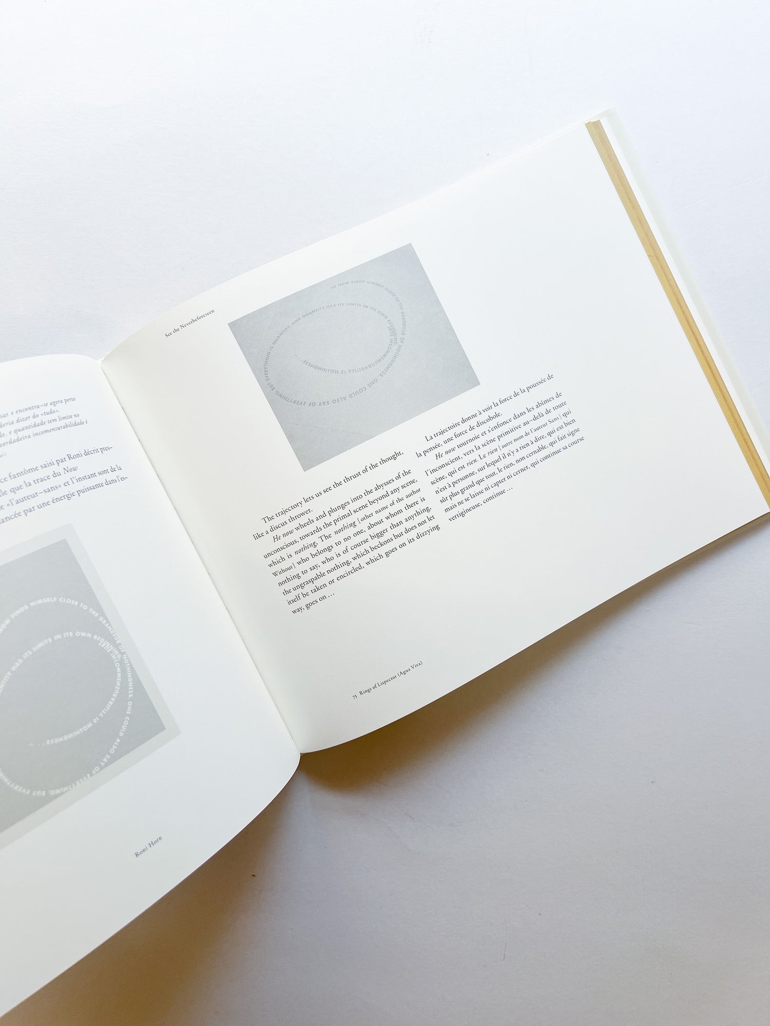 RINGS OF LISPECTOR (AGUA VIVA) / Roni Horn