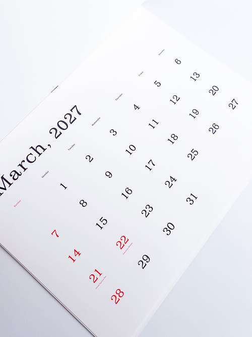 KASAI Kaoru Calendar 2027 （罫線なし / Unlined）