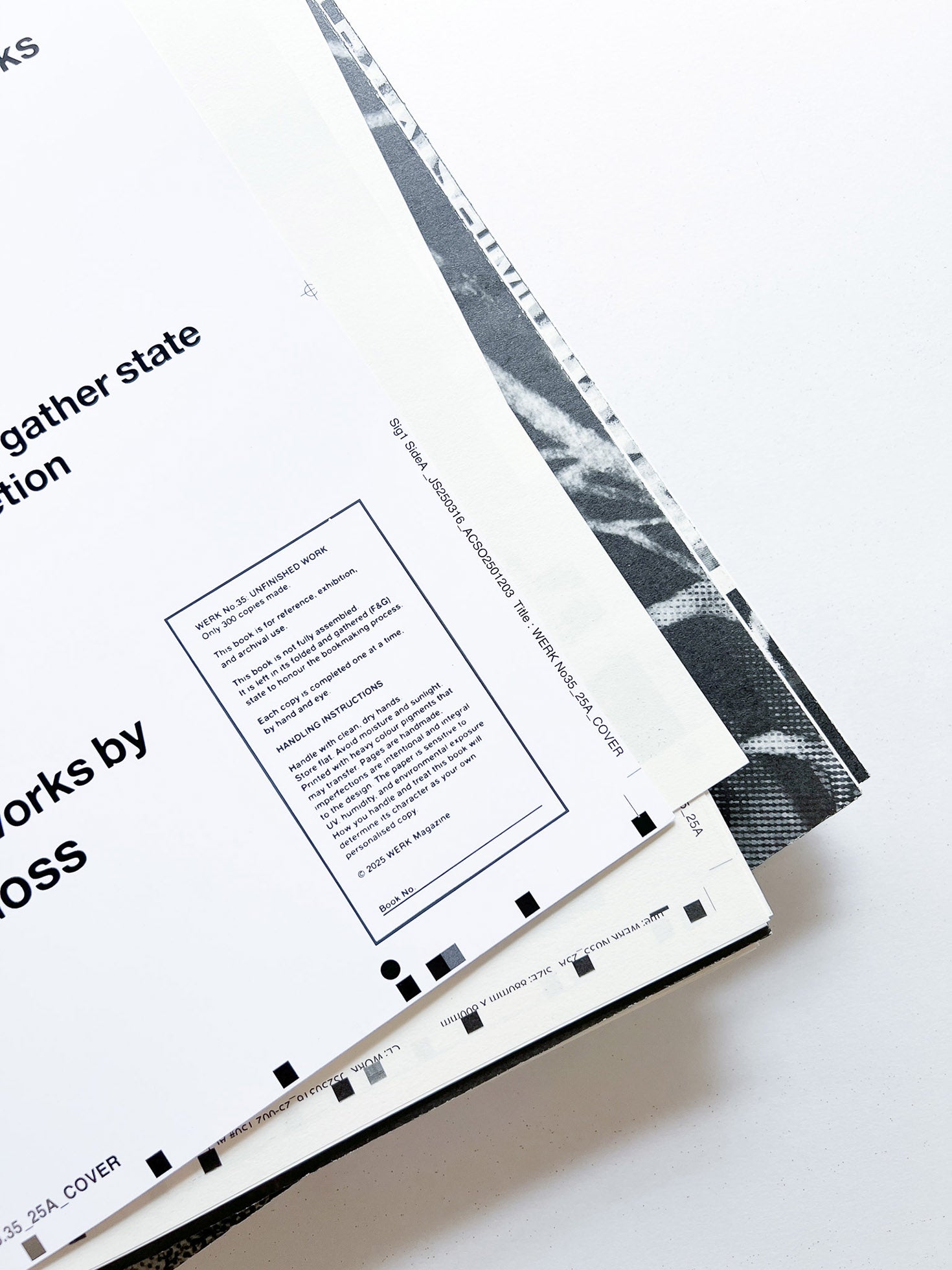 WERK No.35: UNFINISHED WORK [SIGNED]