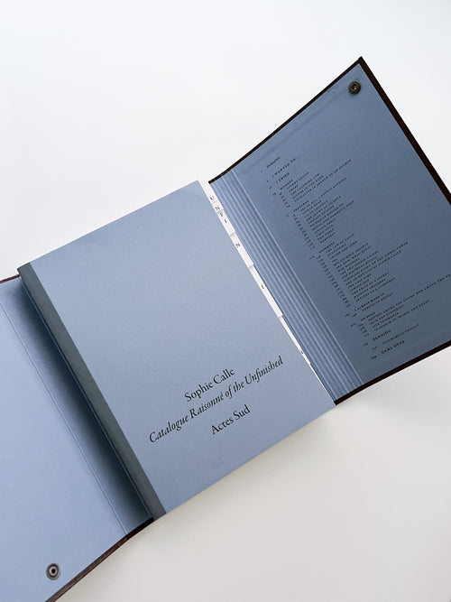 Catalogue raisonné of the unfinished / Sophie Calle