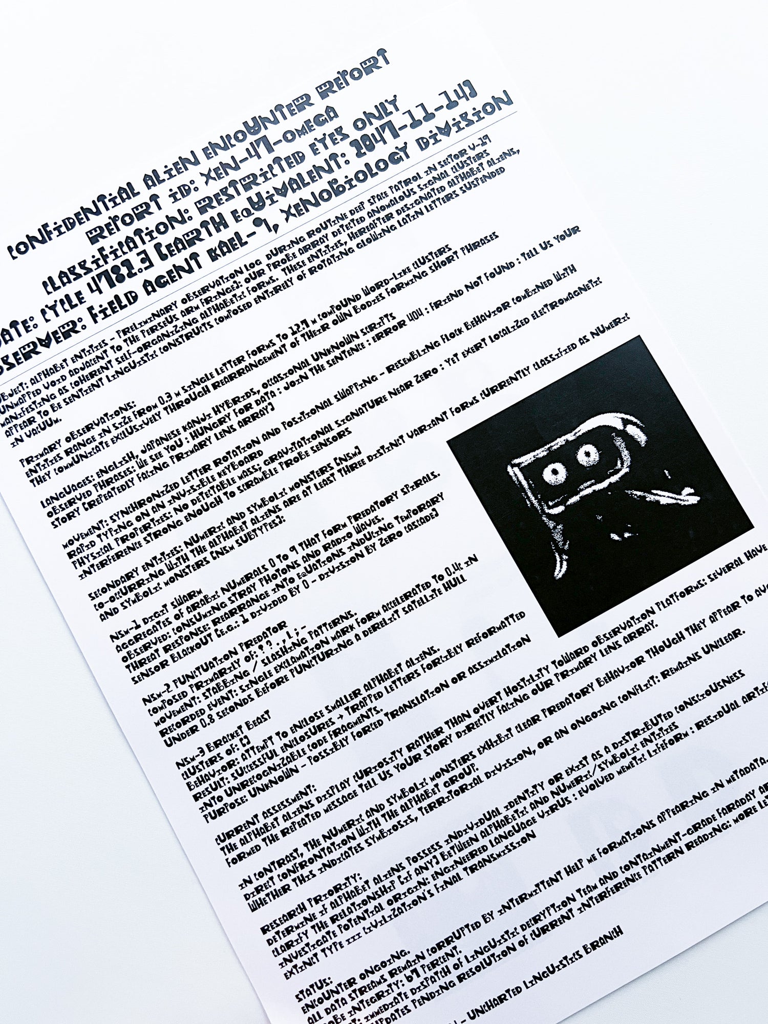 ALIEN SPEECH / TYPE SPECIMEN / Zin Nagao