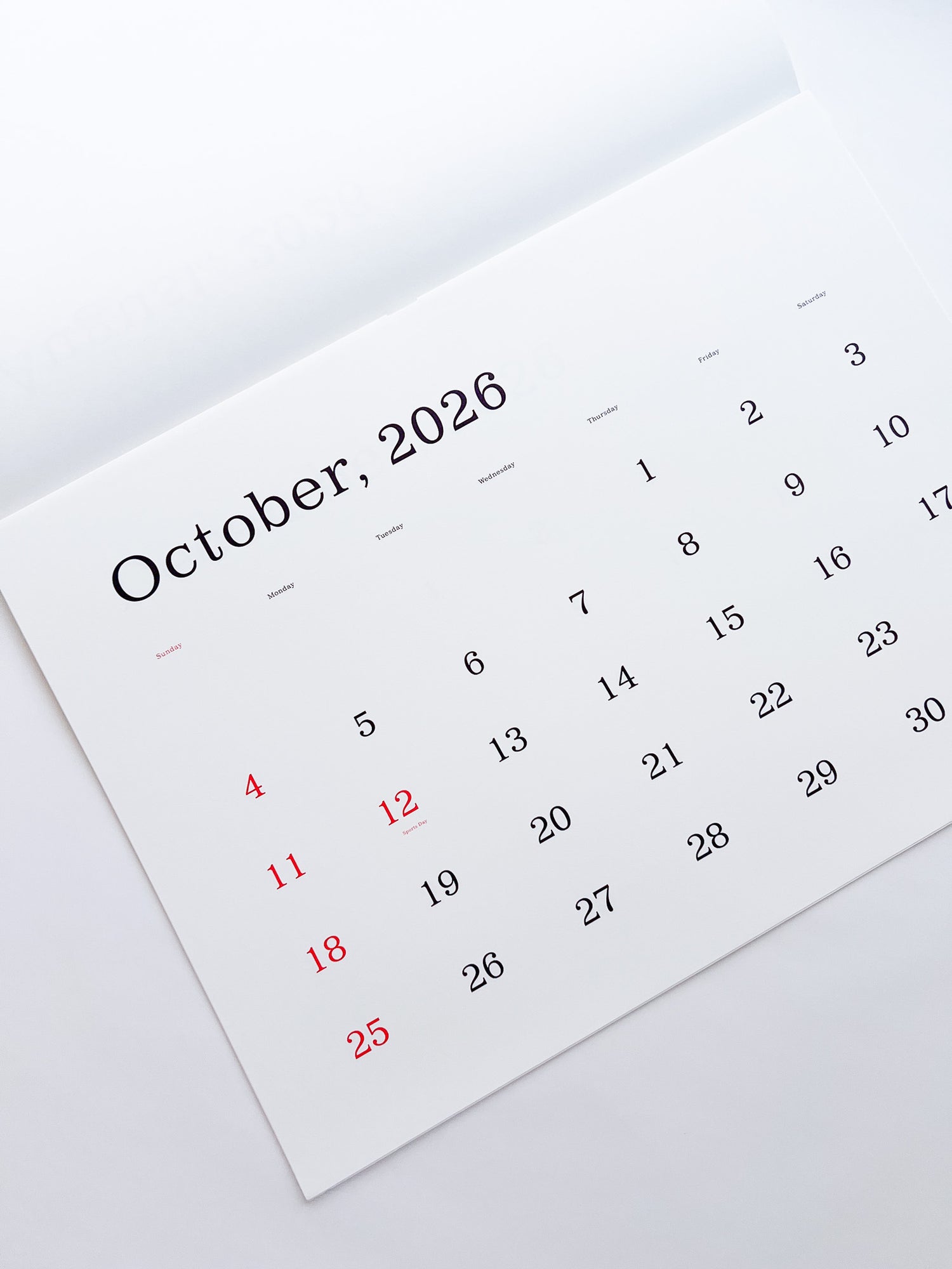 KASAI Kaoru Calendar 2026