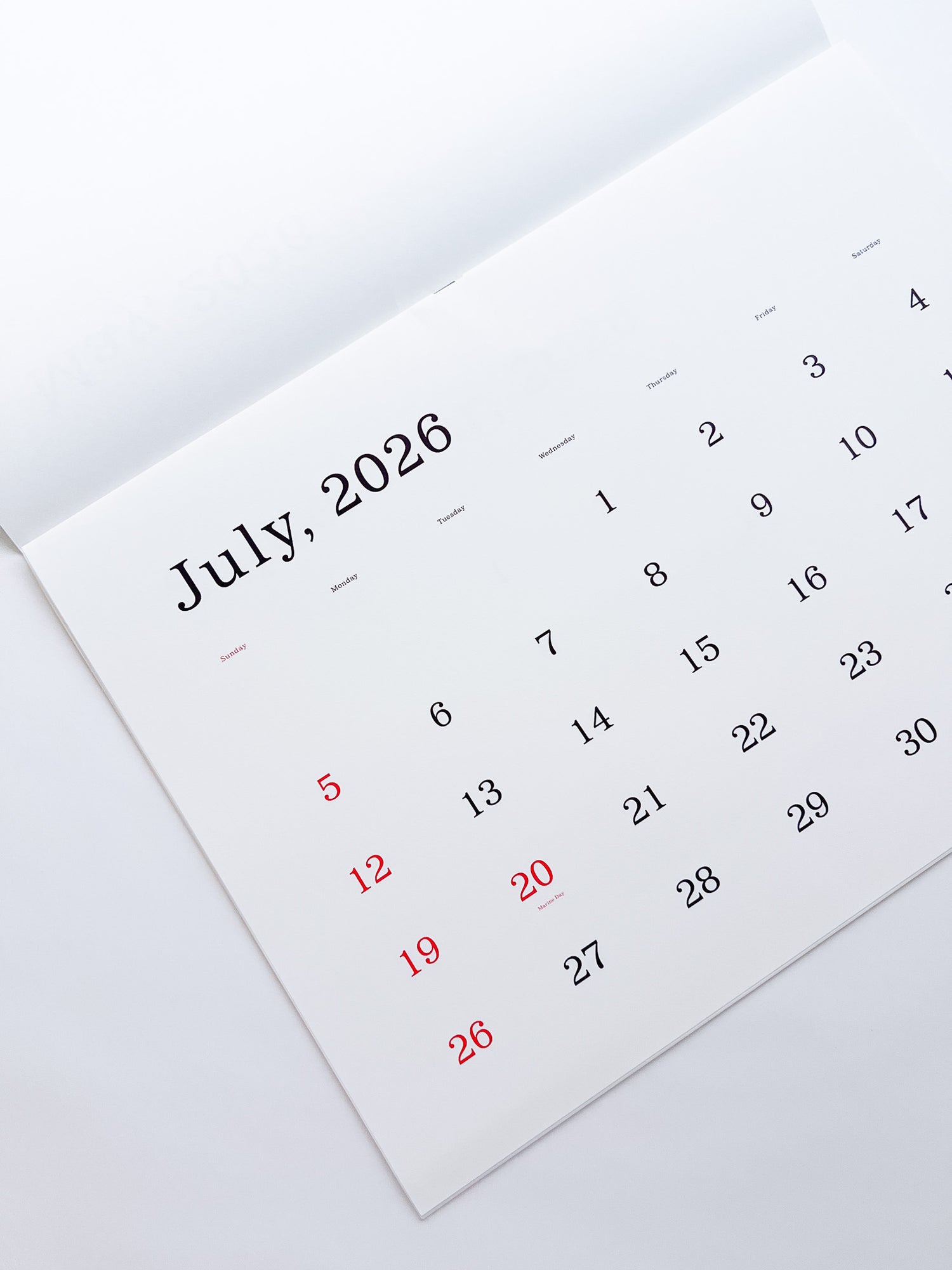 KASAI Kaoru Calendar 2026