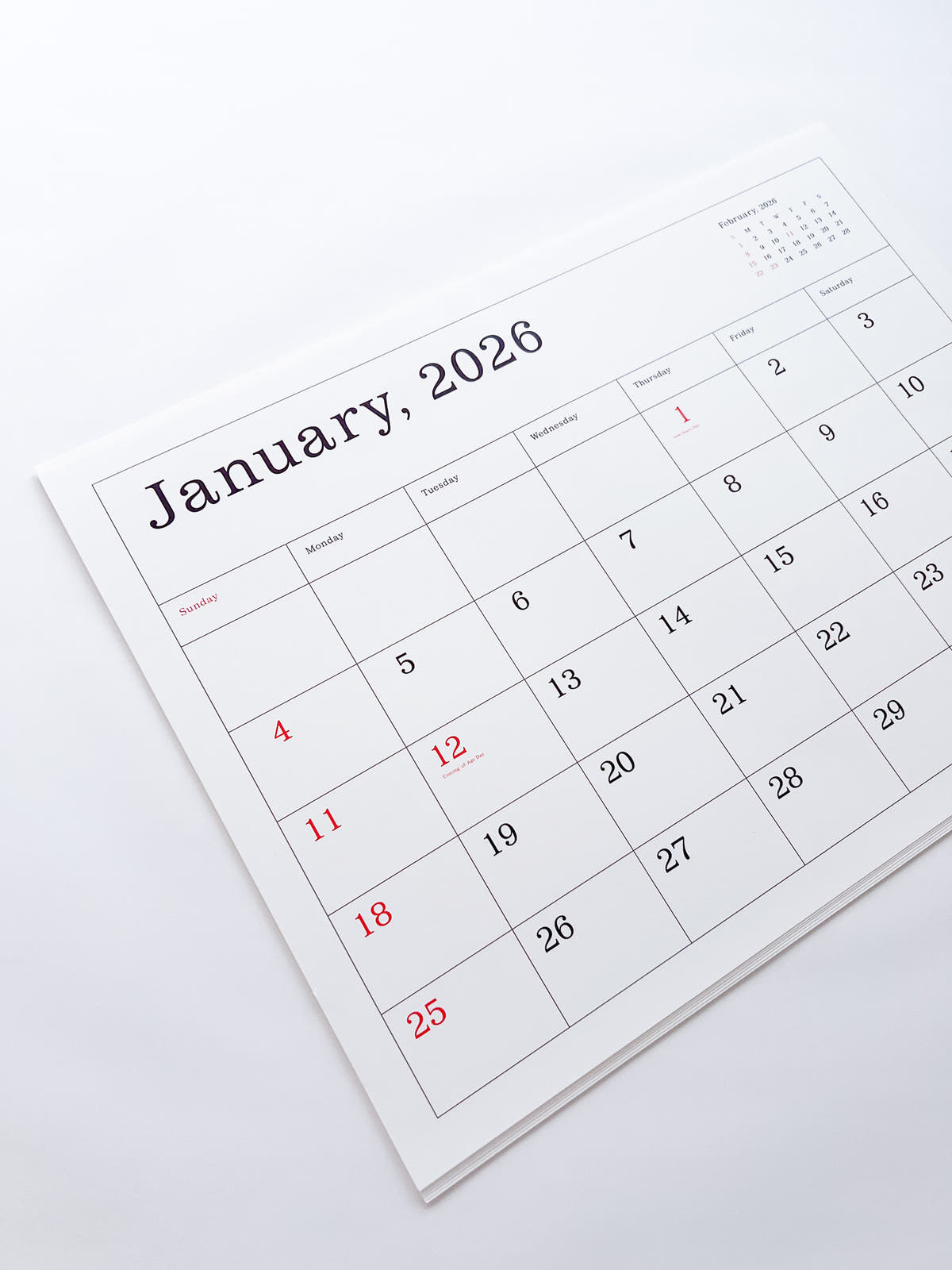 KASAI Kaoru Calendar 2026