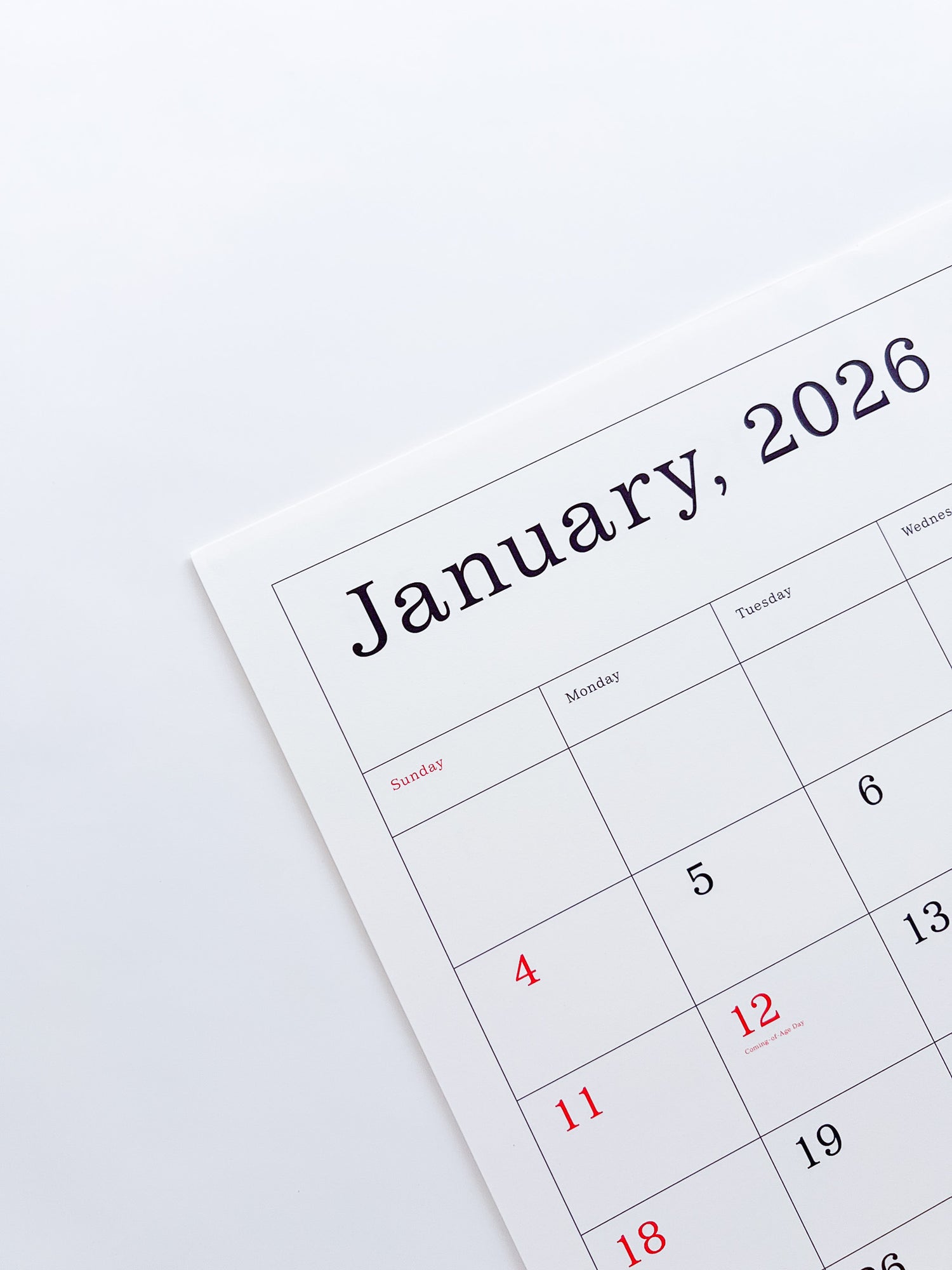 KASAI Kaoru Calendar 2026