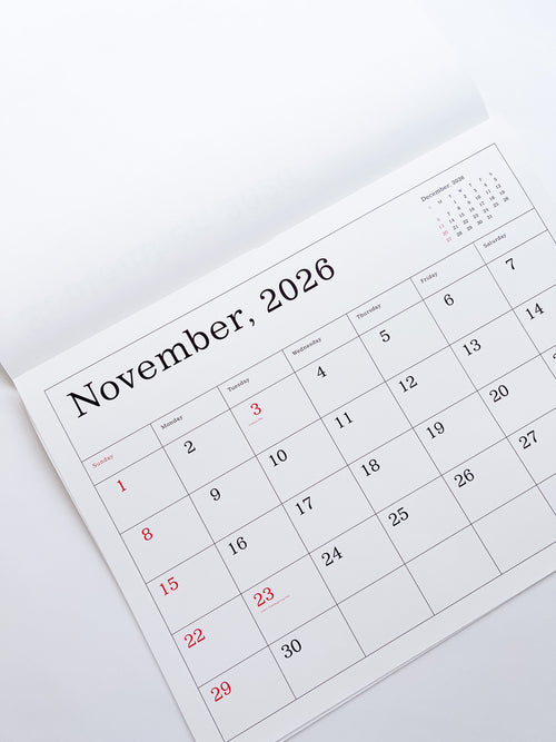 KASAI Kaoru Calendar 2026