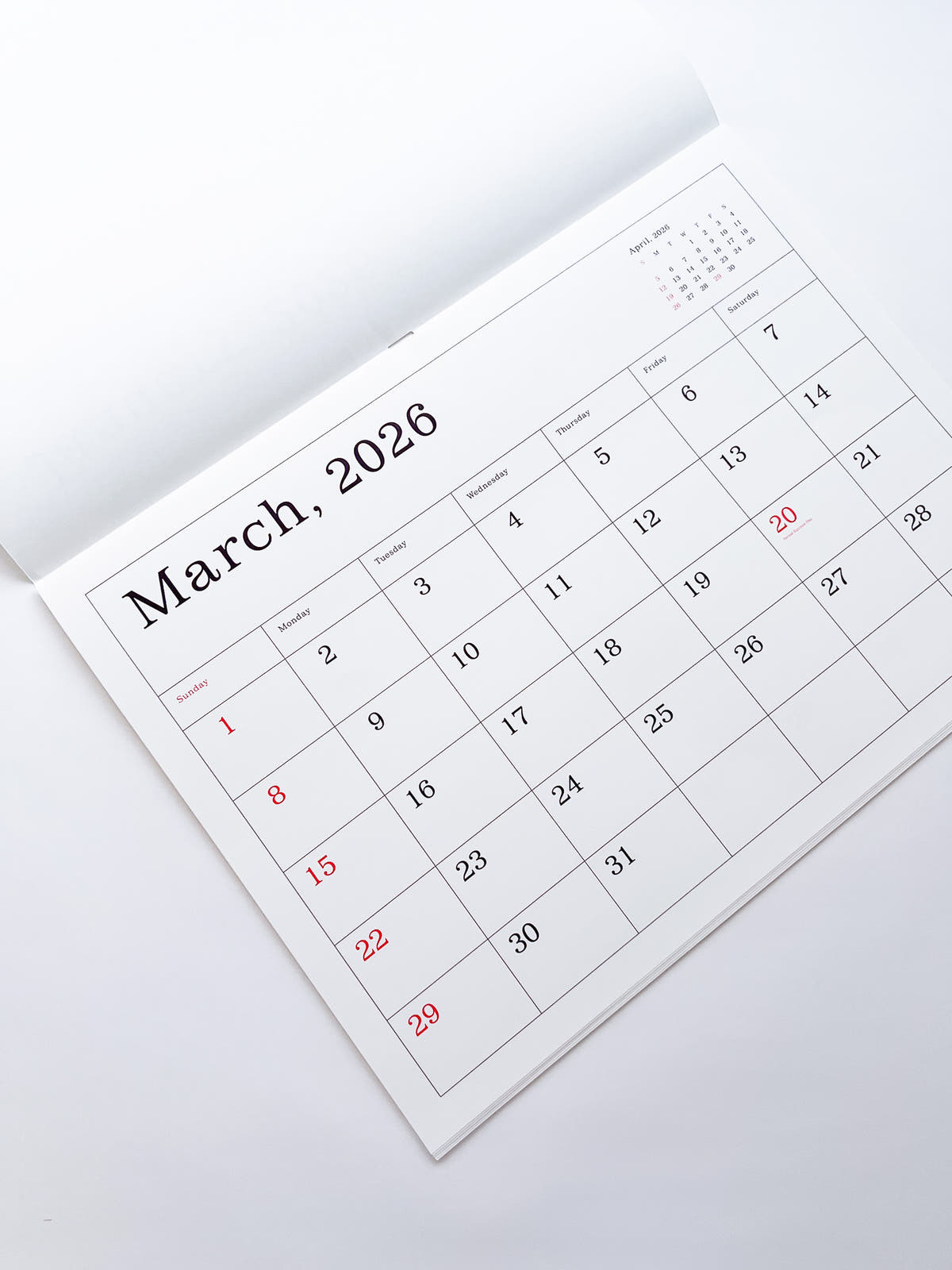 KASAI Kaoru Calendar 2026
