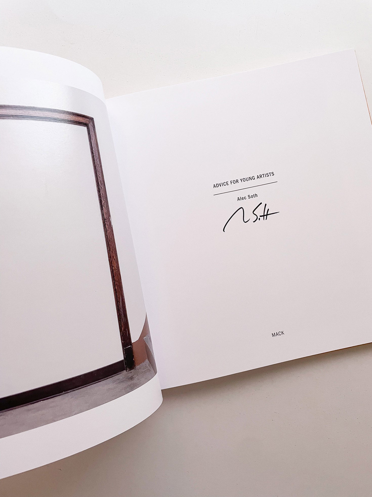 ADVICE FOR YOUNG ARTISTS / Alec Soth [SIGNED]