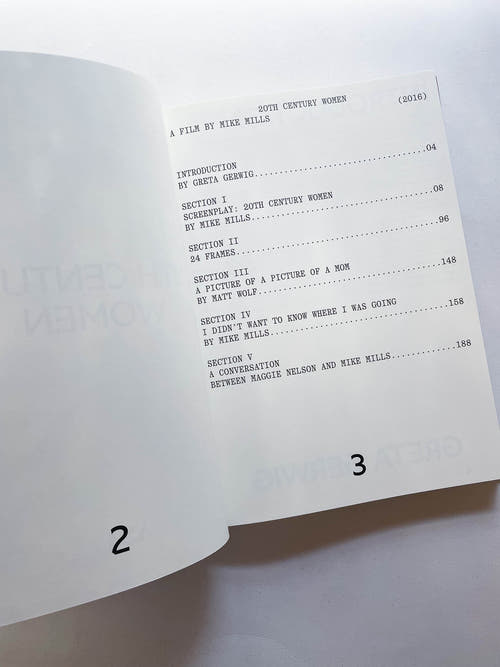 20TH CENTURY WOMEN SCREENPLAY BOOK / Mike Mills