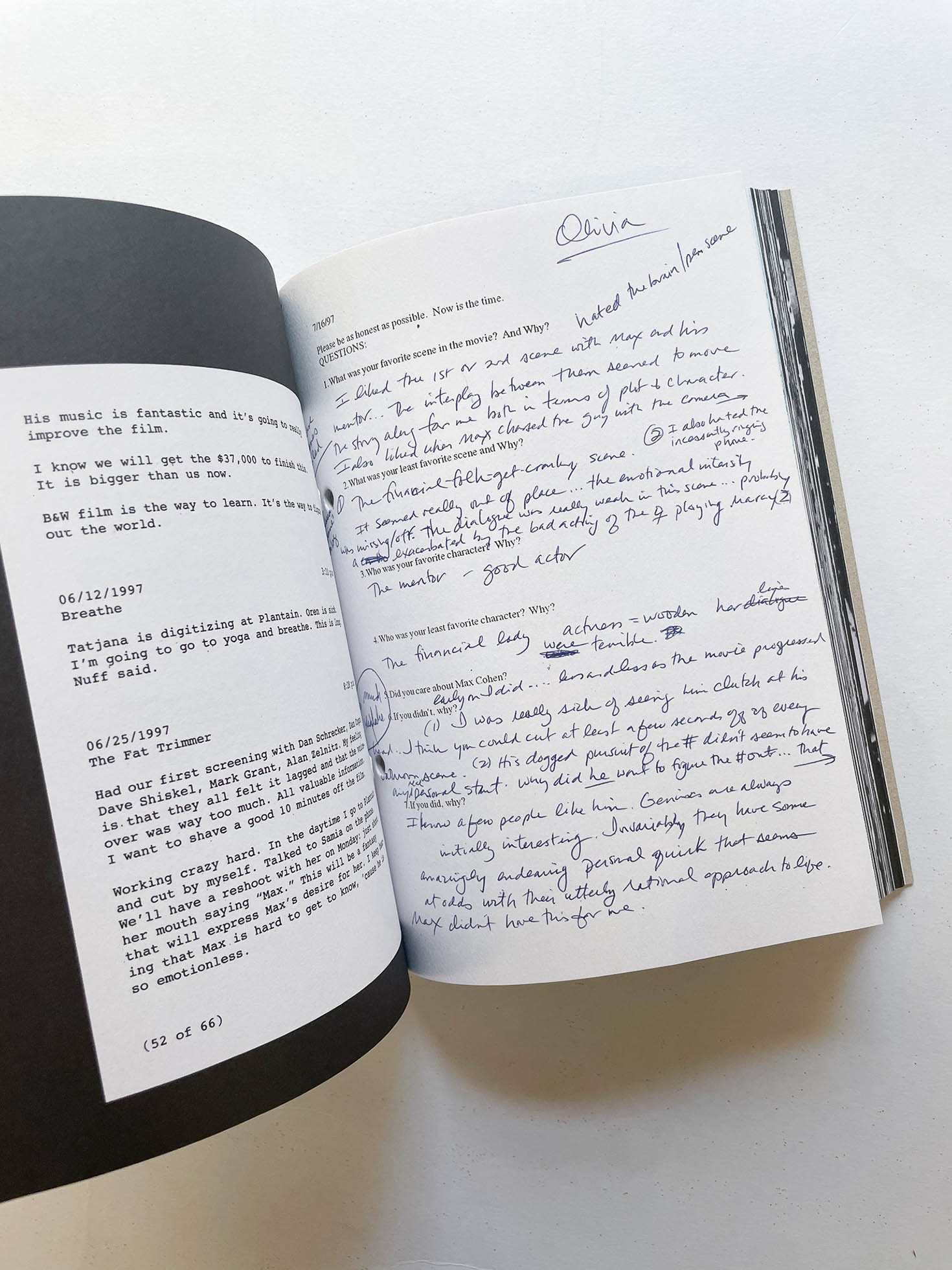 PI: THE GUERILLA DIARIES / Darren Aronofsky