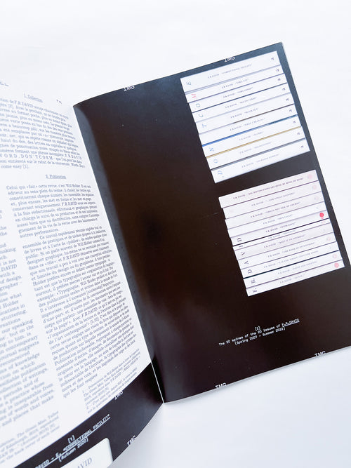 Revue Faire n°42 — 12 ou 13 things I know about: F.R.DAVID