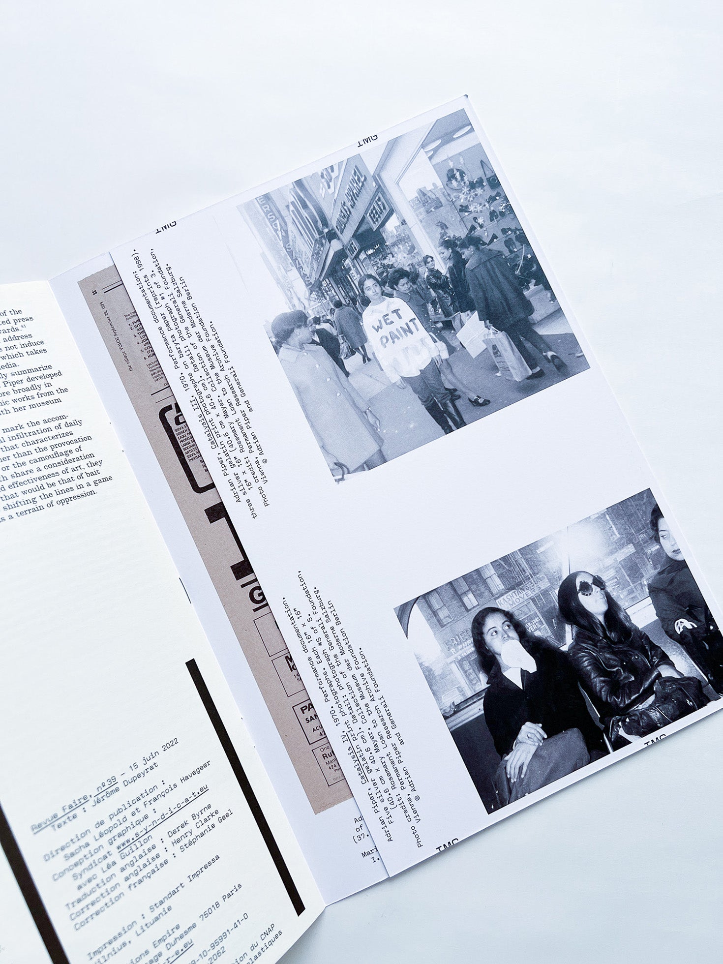 Revue Faire n°39 — A series of cards and performances: My Calling (Card) #1 #2 #3 by Adrian Piper