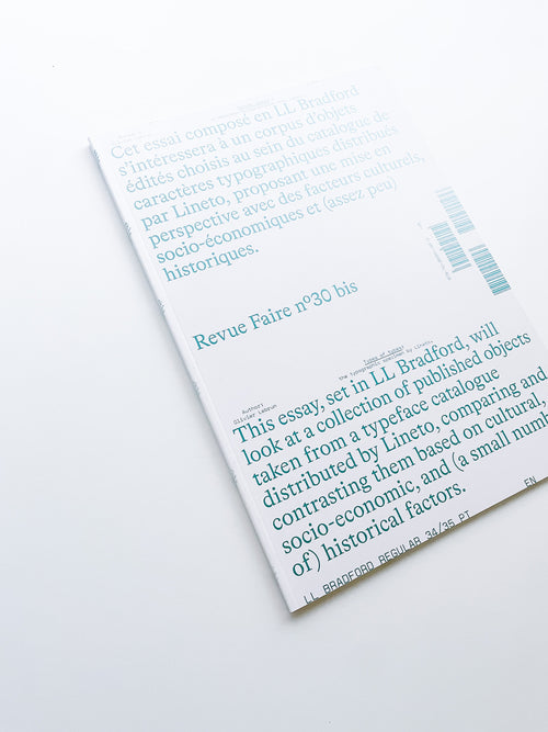 Revue Fairen n°30 bis — Types of types: the typographic specimen by Lineto.