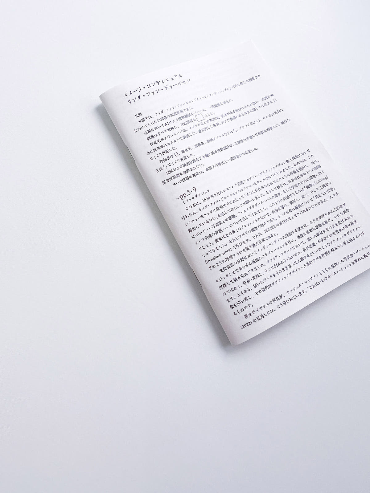 Image Continuum（和訳原稿付）/ Linda van Deursen