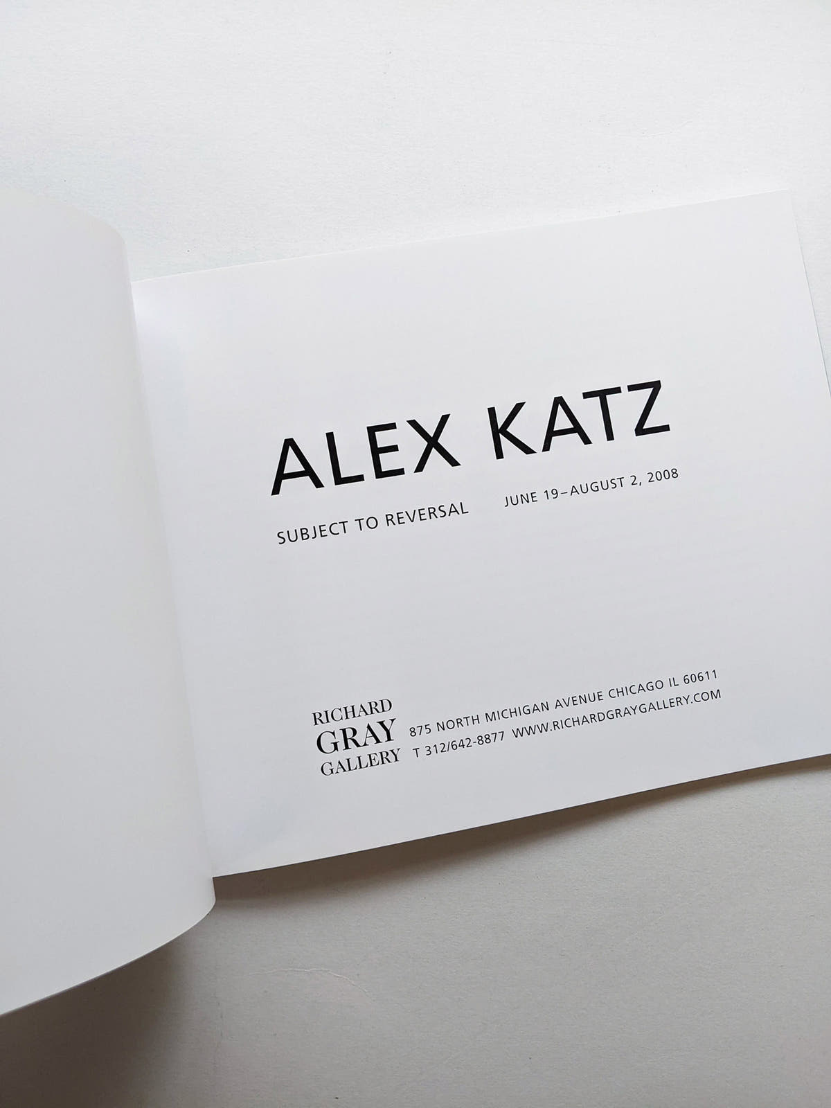 SUBJECT TO REVERSAL / Alex Katz