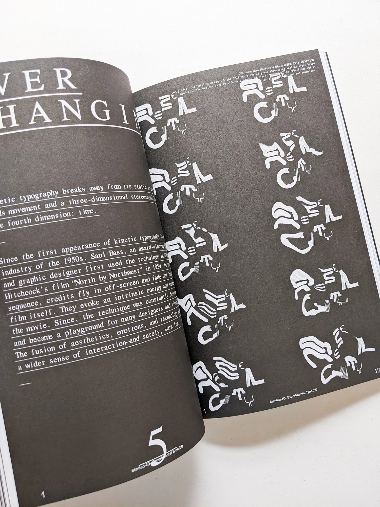 Slanted #40 Experimental Type 2.0 (extended bw reprint)