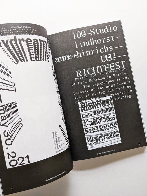 Slanted #40 Experimental Type 2.0 (extended bw reprint)