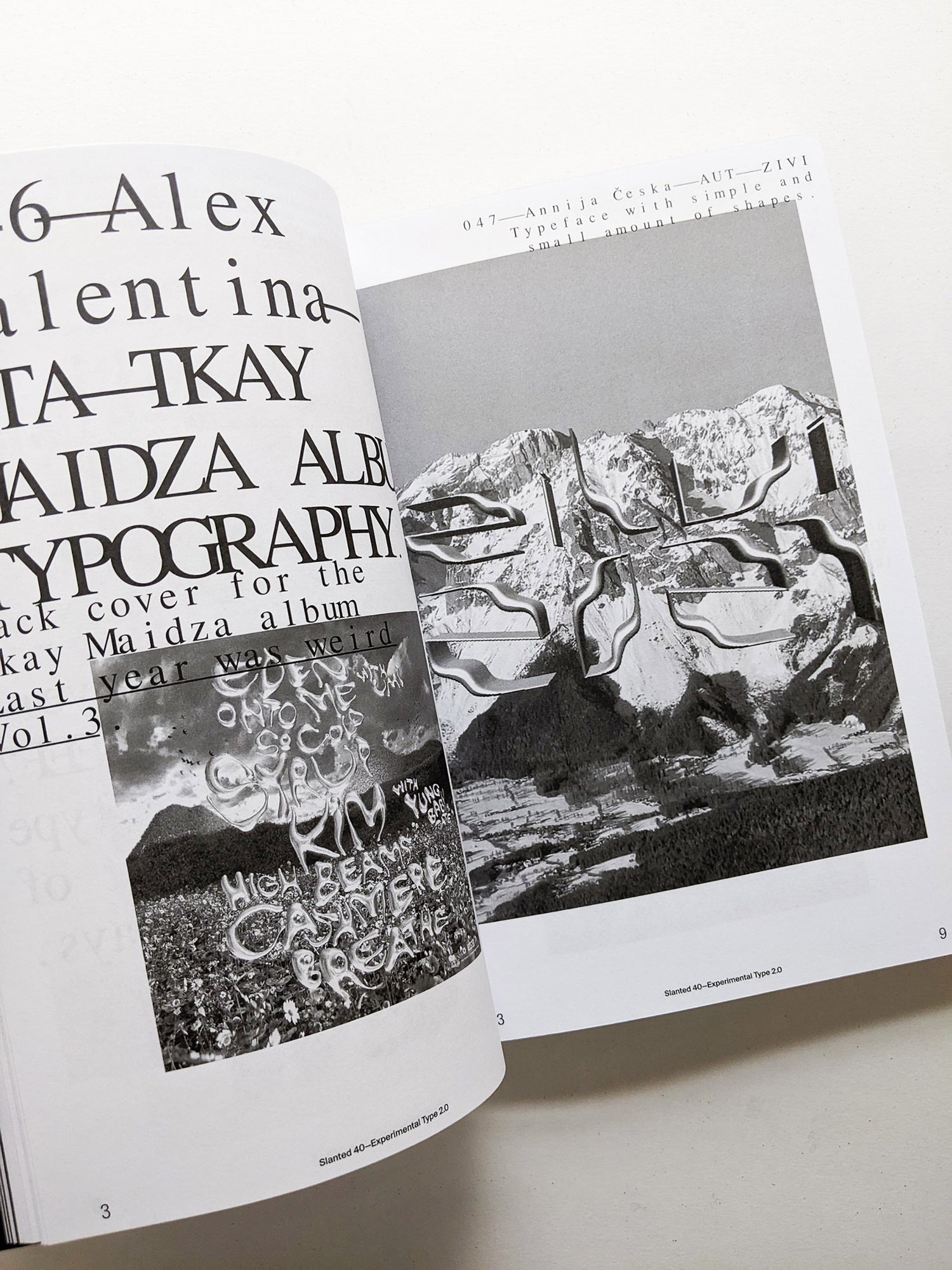 Slanted #40 Experimental Type 2.0 (extended bw reprint)