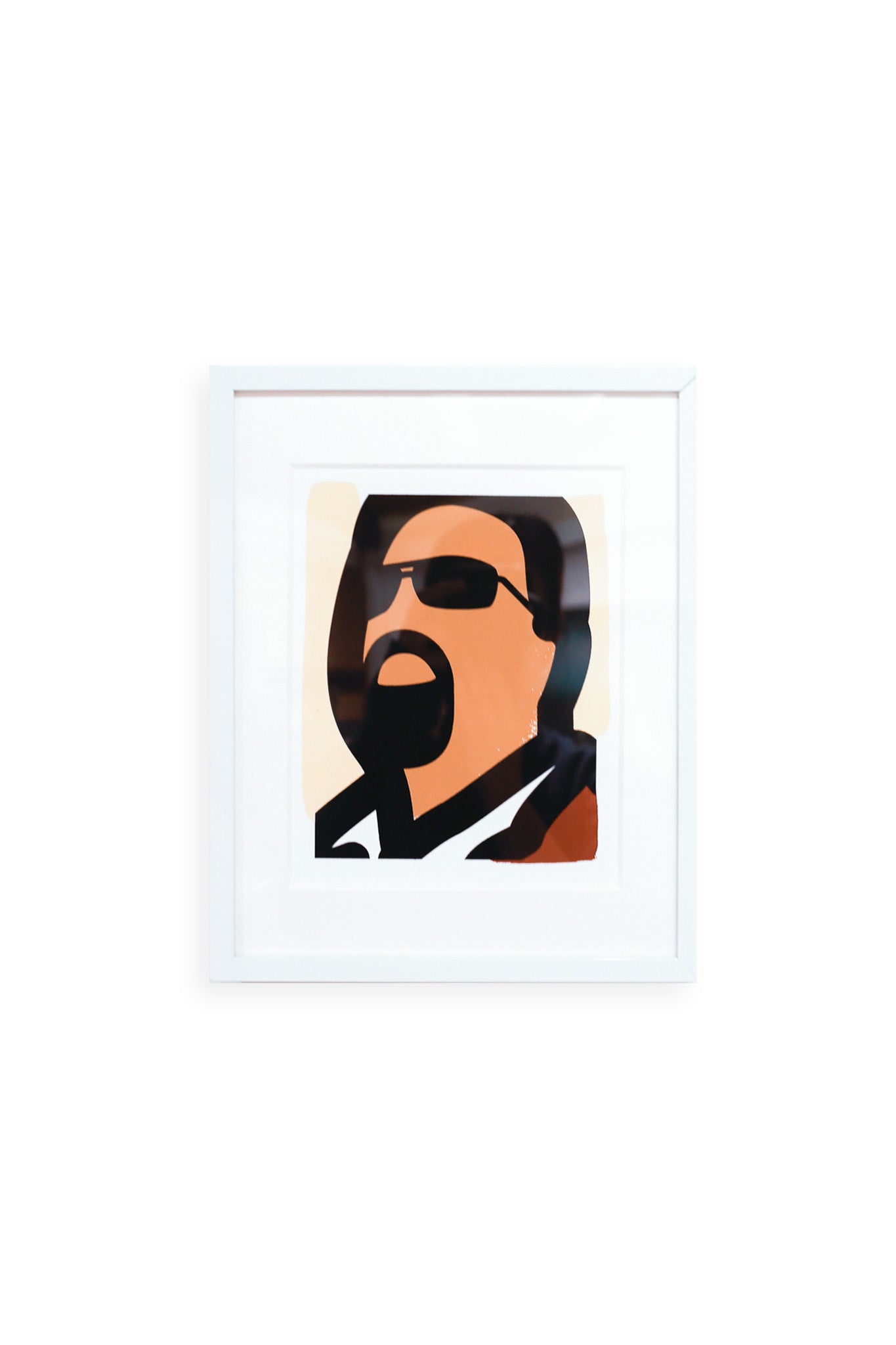 SCREEN-PRINTED INVITATION CARD - MALE TOURIST / Julian Opie  [Framed]