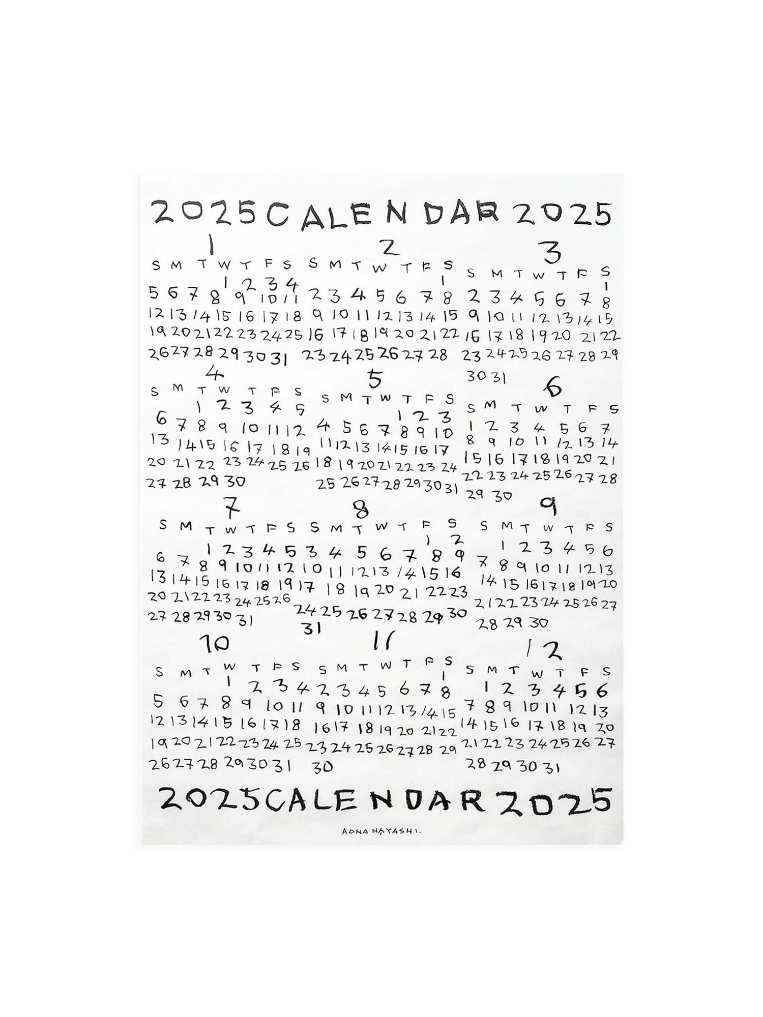 AONA HAYASHI 2025 POSTER [Roll/巻]