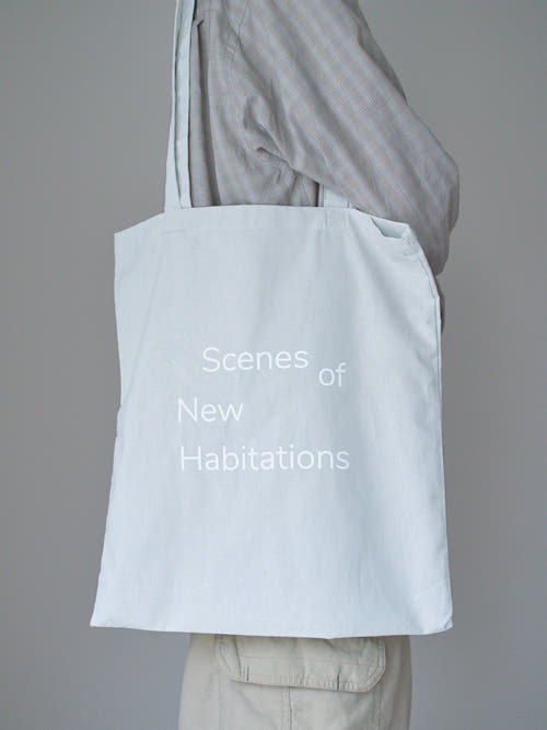 New Habitations TOTE BAG: light blue