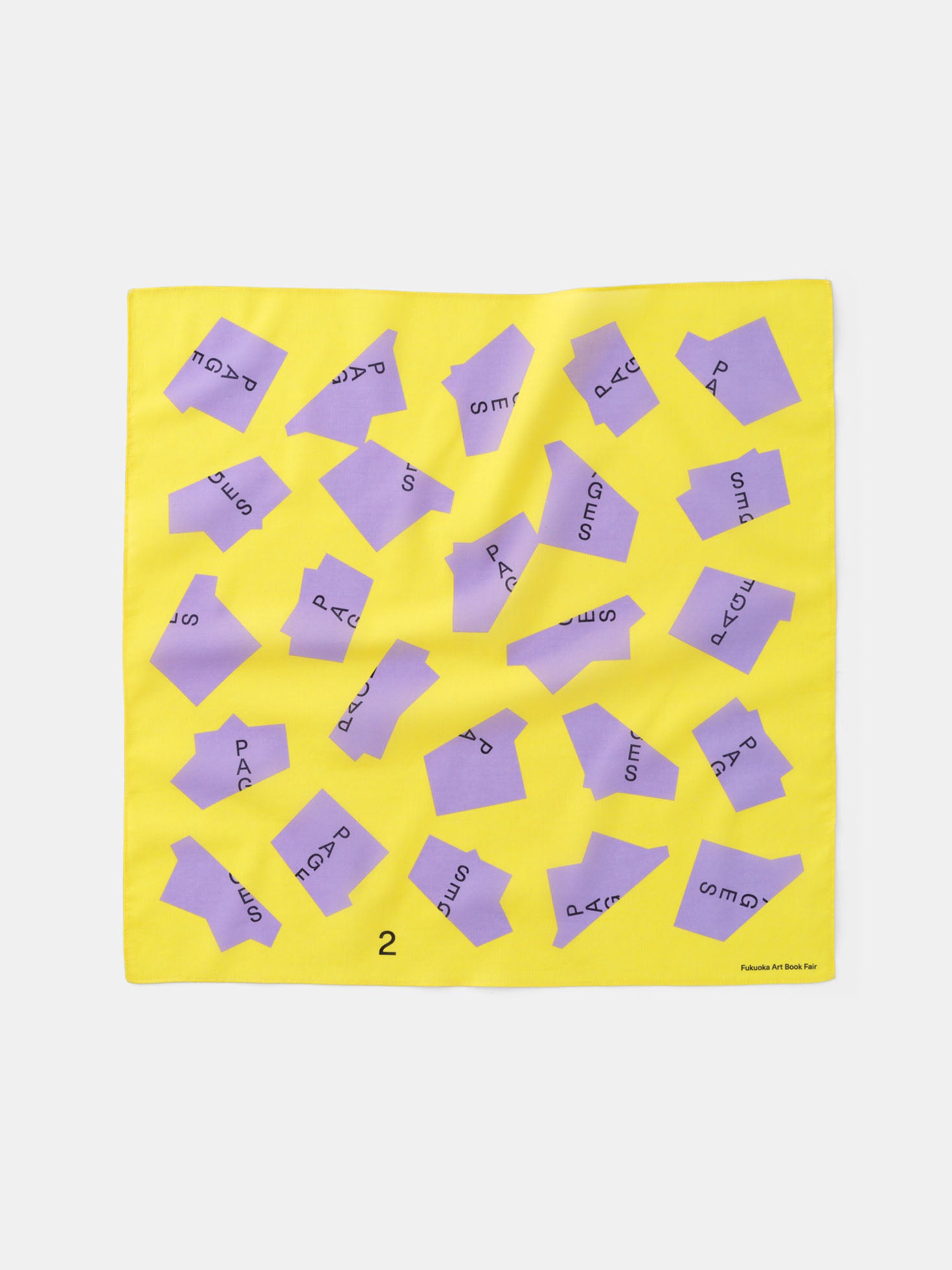 Pages Fukuoka Art Book Fair 2025 Bandana (Yellow)