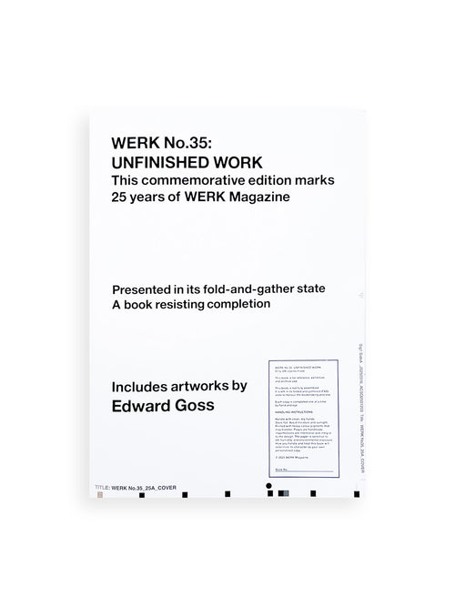 WERK No.35: UNFINISHED WORK [SIGNED]